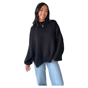 Grey Bandit | Martha Sweater Mock Neck Drop Shoulder Oversized Balloon Sleeve